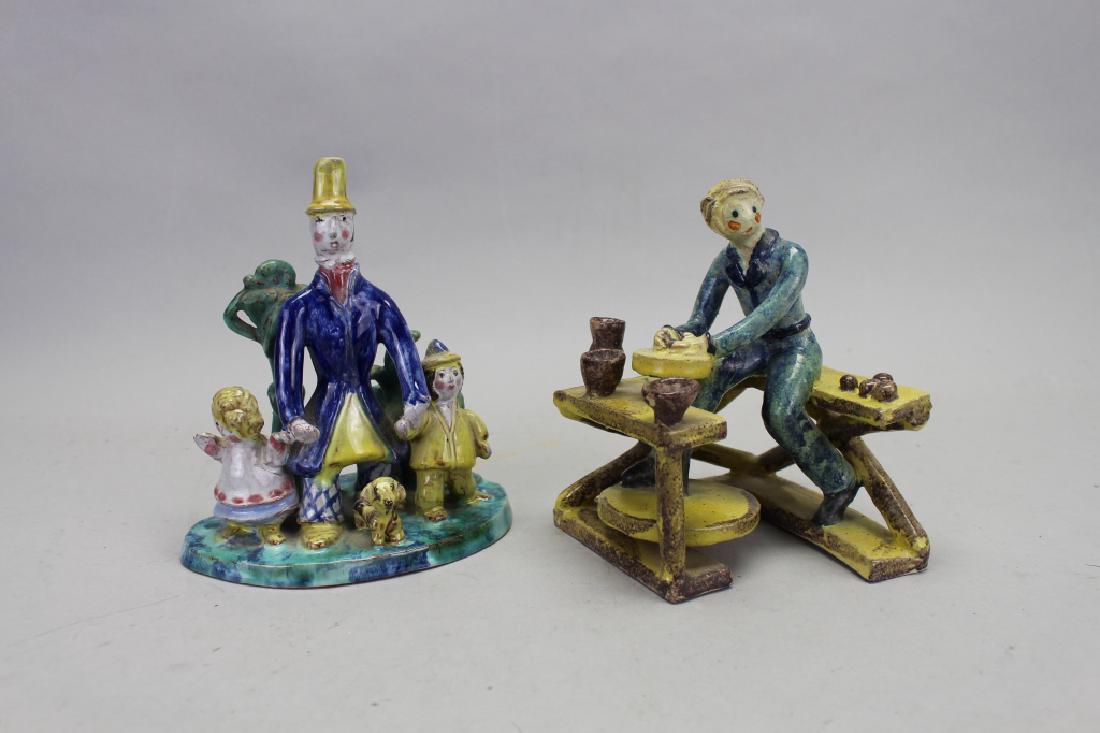 (2) Austrian Werner Werkstatt Ceramic Figures (1 of 8)