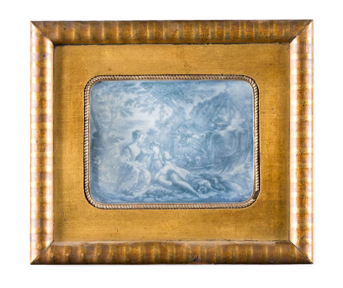 PORZELLANBILDPLATTE MIT GALANTER SZENE (1 of 1)