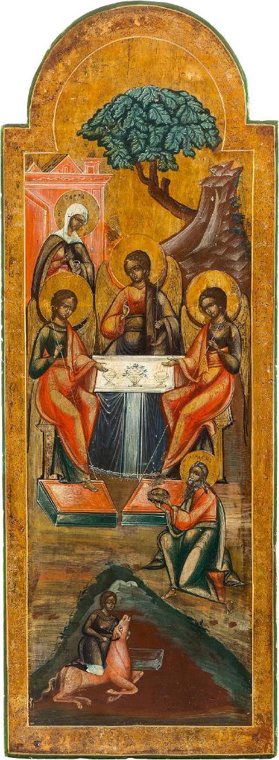 A MONUMENTAL ICON SHOWING THE OLD TESTAMENT TRINITY (1 of 1)