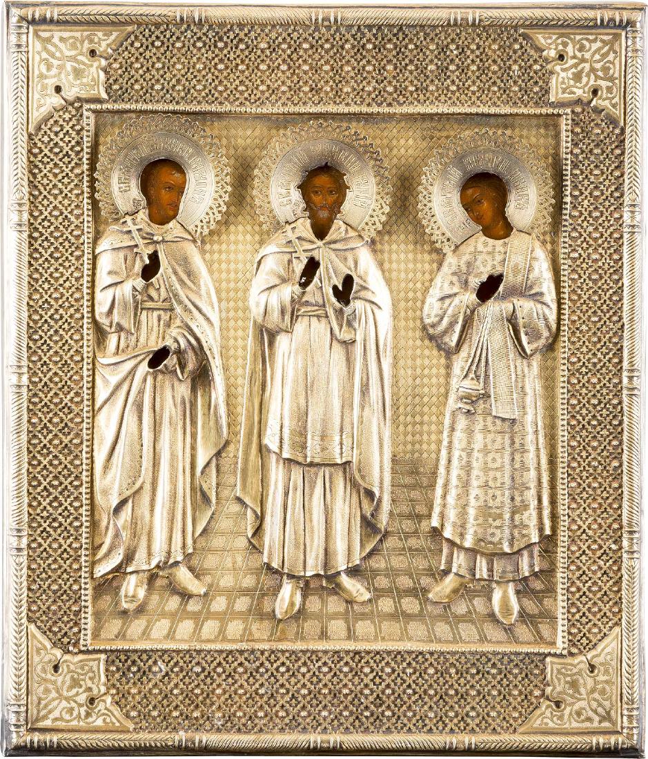 AN ICON SHOWING STS. GURIY, SAMON AND AVIV WITH (1 of 1)