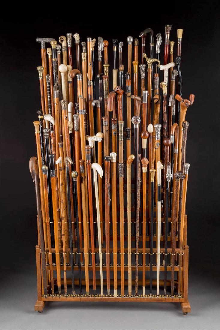 SELTENER ART-DÉCO-SPAZIERSTOCK-STÄNDER FÜR 100 (1 of 2)