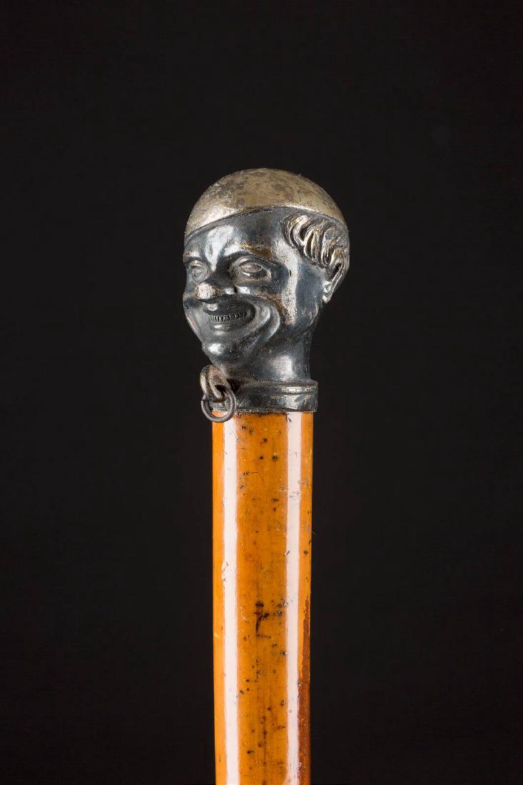 FIGÜRLICHER SPAZIERSTOCK um 1900 Griff aus partiell (1 of 1)