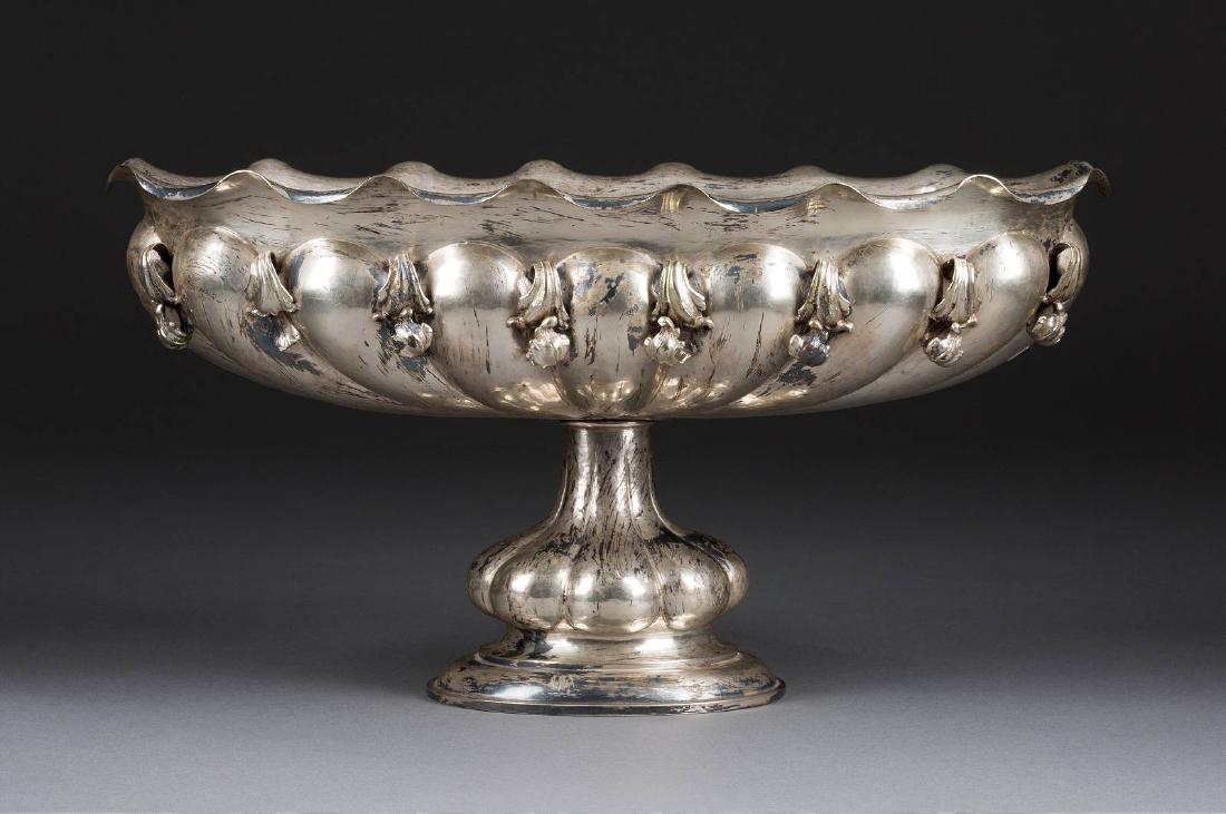GROSSE JARDINIÉRE 19. Jh. Silber, getrieben, teils (1 of 1)