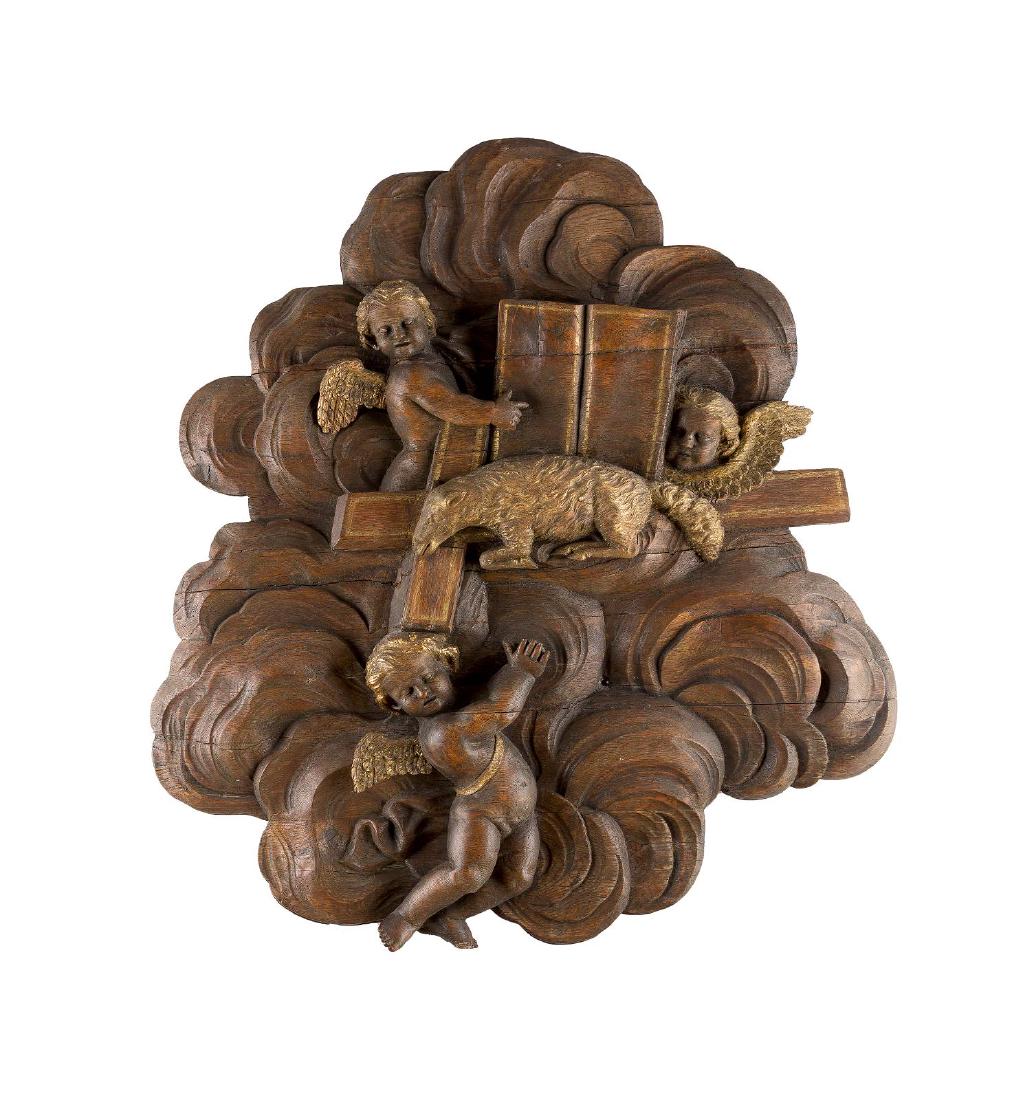 MONUMENTALES WANDRELIEF Wohl Flandern, um 1700. Eiche, (1 of 1)