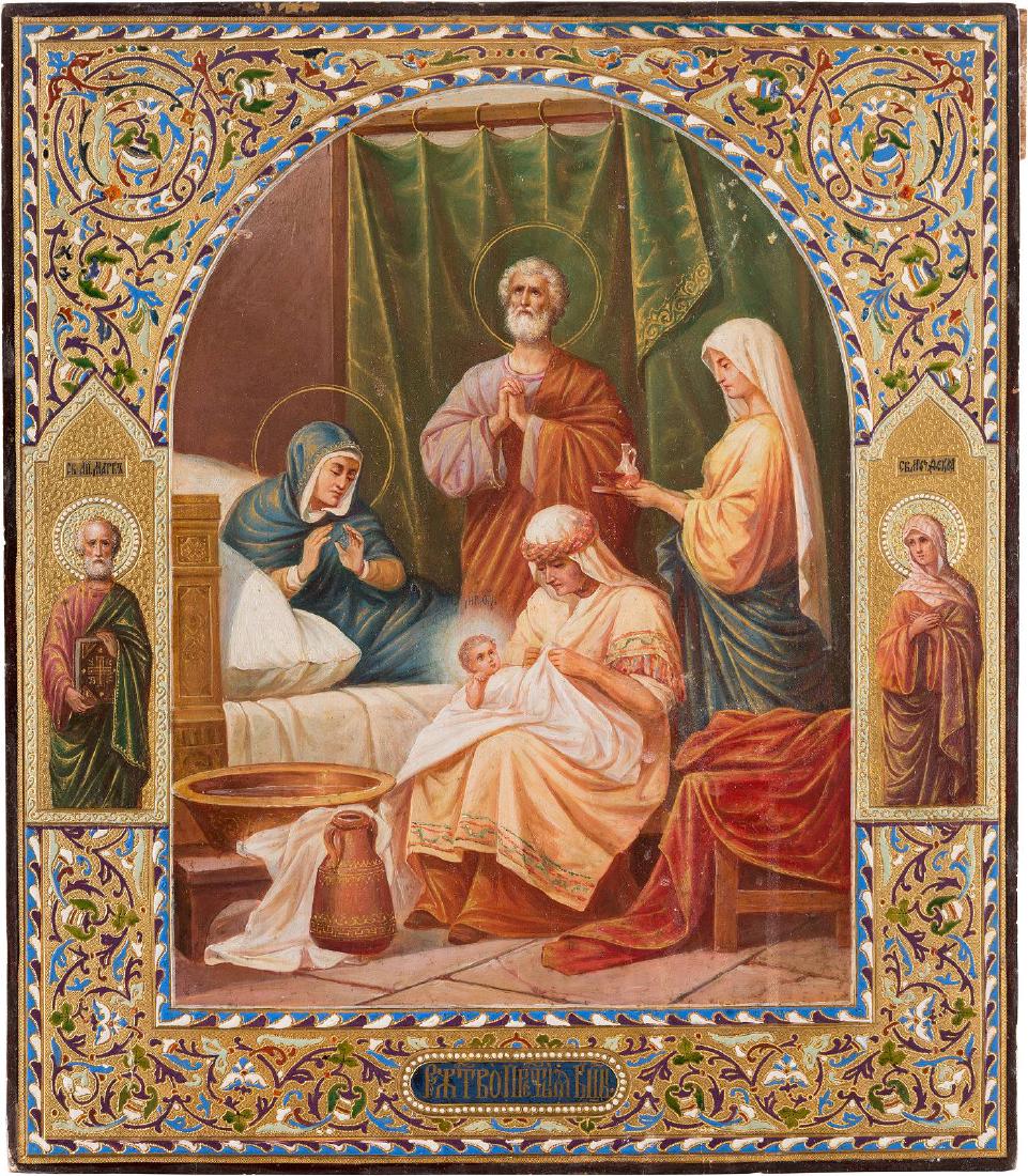 AN ICON SHOWING THE NATIVITY OF THE MOTHER OF GOD (1 of 1)