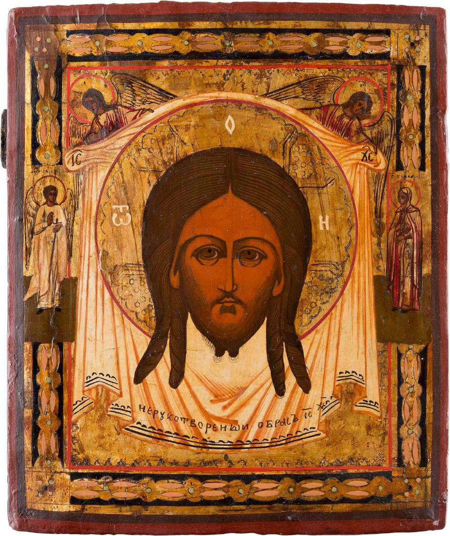 AN ICON SHOWING THE MANDYLION Russian, circa 1880 (1 of 1)