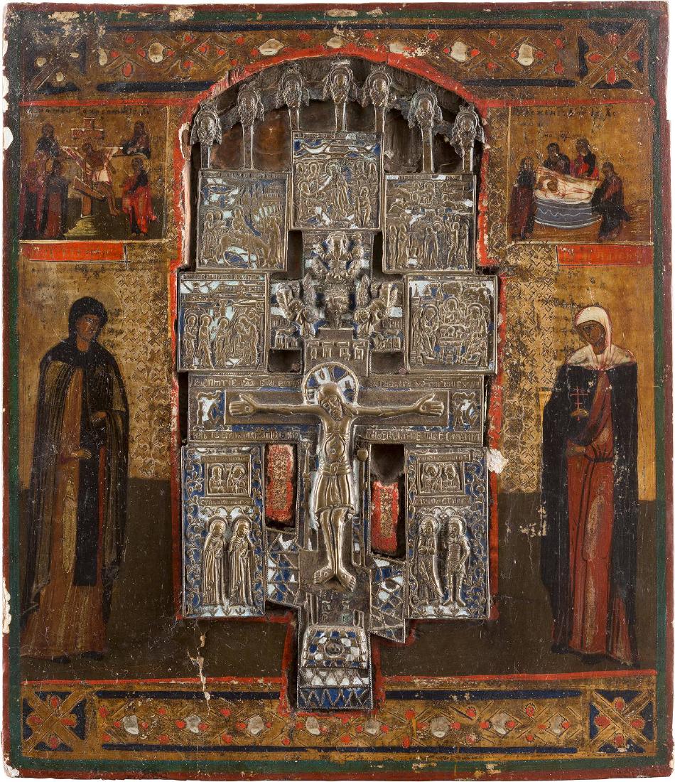 A STAUROTHEK ICON SHOWING THE CRUCIFIXION, THE DESCENT (1 of 1)