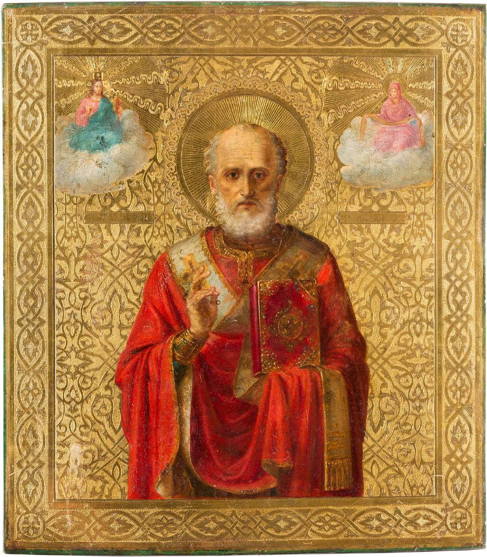 A LARGE ICON SHOWING ST. NICHOLAS THE MIRACLE-WORKER (1 of 1)
