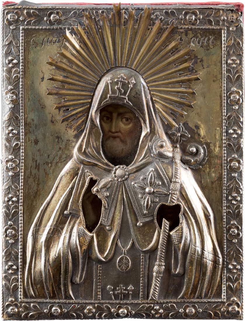 A SMALL ICON SHOWING ST. MITROPHAN OF VORONEZH WITH (1 of 1)