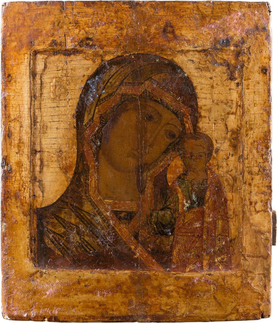 AN ICON SHOWING THE MOTHER OF GOD OF KAZAN Russian, (1 of 1)