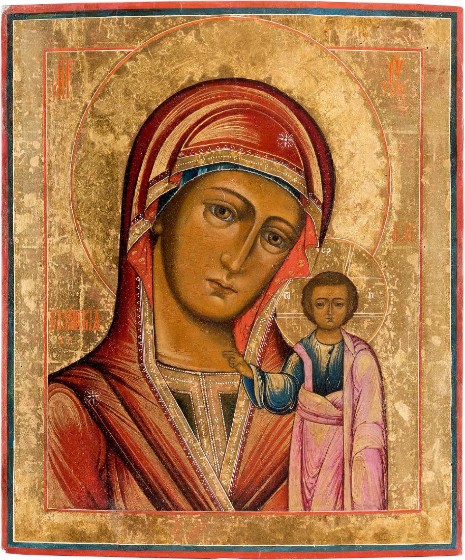 A LARGE ICON SHOWING THE KAZANSKAYA MOTHER OF GOD (1 of 1)