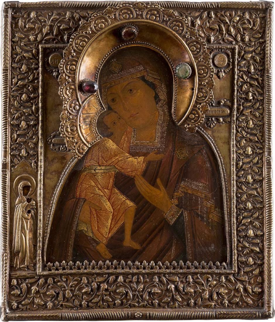 AN ICON SHOWING THE FEODOROVSKAYA MOTHER OF GOD WITH (1 of 1)