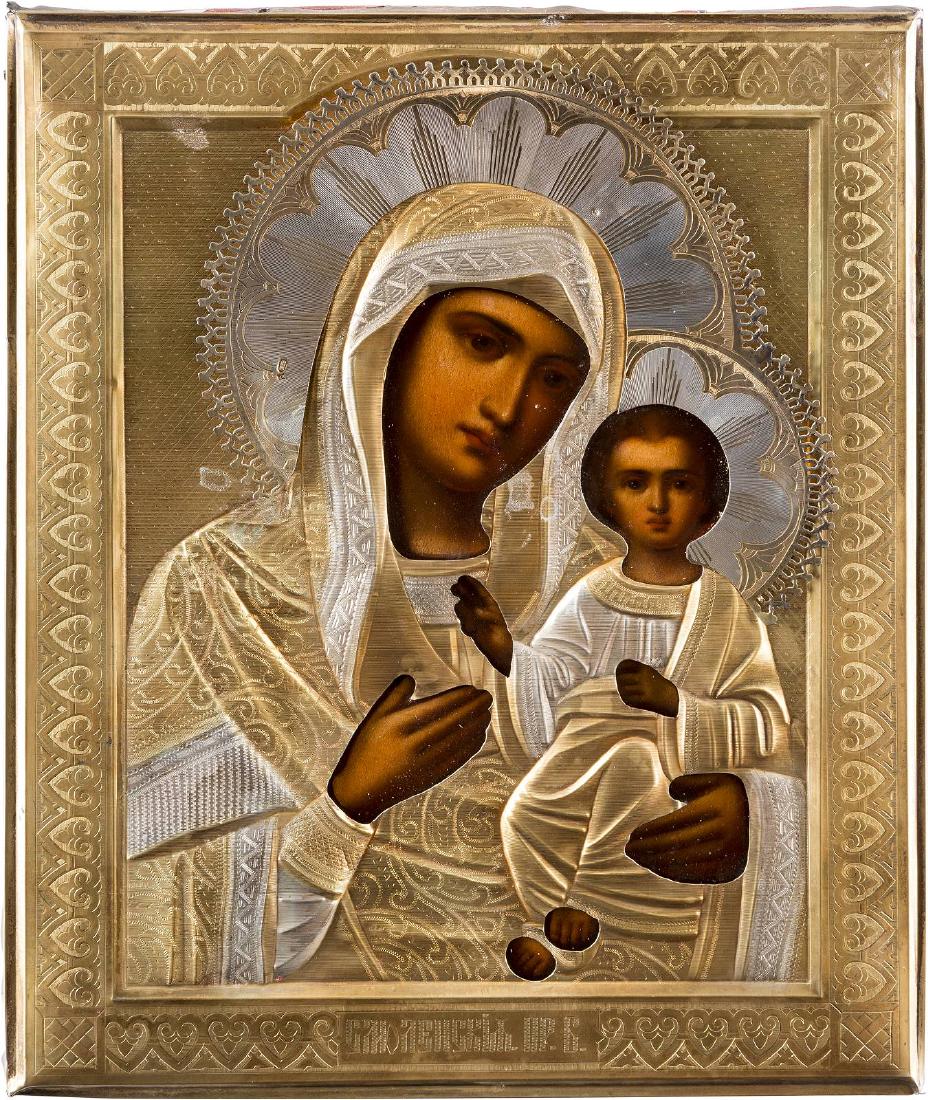 AN ICON SHOWING THE SMOLENSKAYA MOTHER OF GOD WITH (1 of 1)