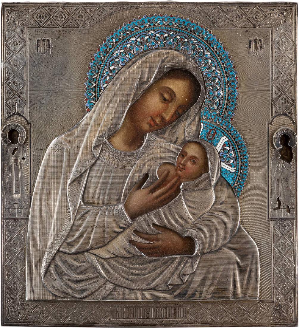 AN ICON SHOWING THE BREAST-FEEDING MOTHER OF GOD WITH (1 of 1)