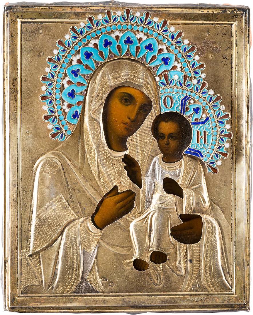 A SMALL ICON OF THE IVERSKAYA MOTHER OF GOD WITH (1 of 1)