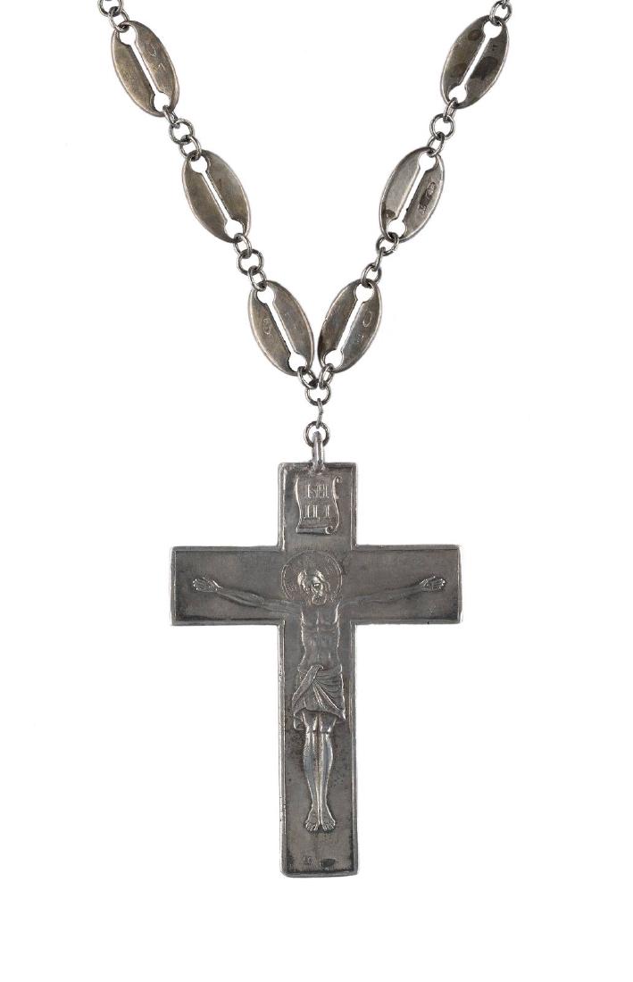 A SILVER PENDANT CROSS  Russian, Moscow, Vassili (1 of 1)