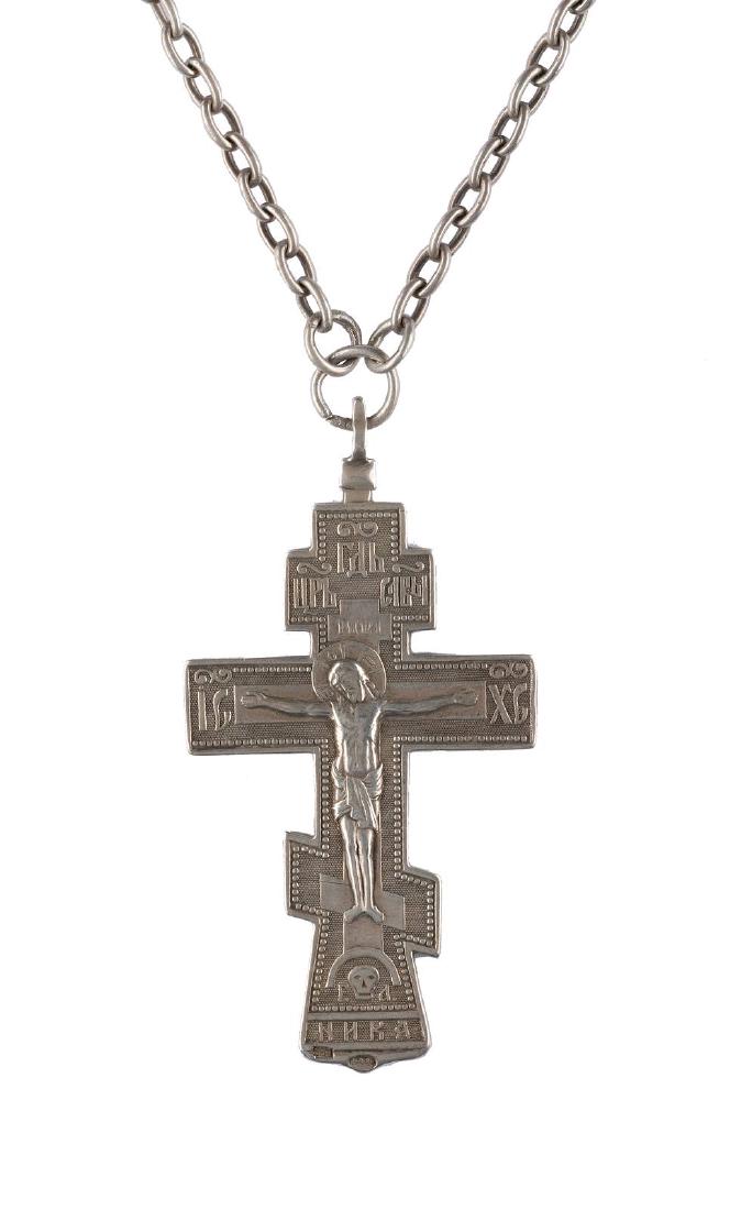 A SILVER PENDANT CROSS  Russian, Moscow, 1896  The (1 of 1)