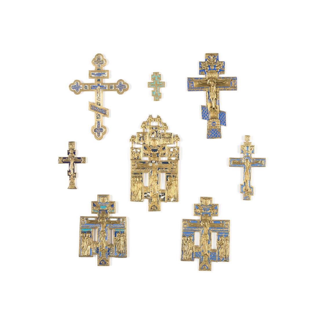 A COLLECTION OF EIGHT CRUCIFIXES  Russian, 19th century (1 of 1)