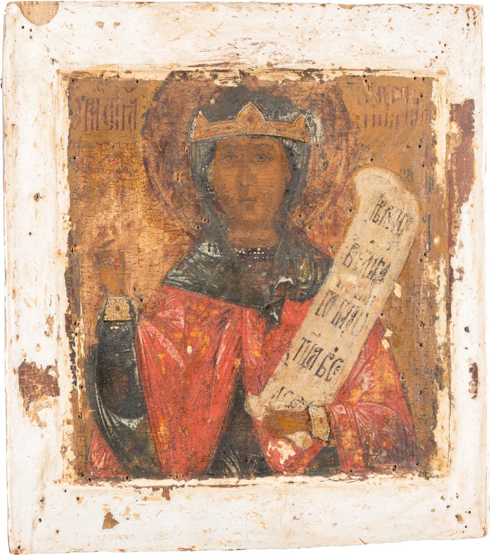 AN ICON SHOWING ST. PARASKEVE Russian, 17th century (1 of 1)