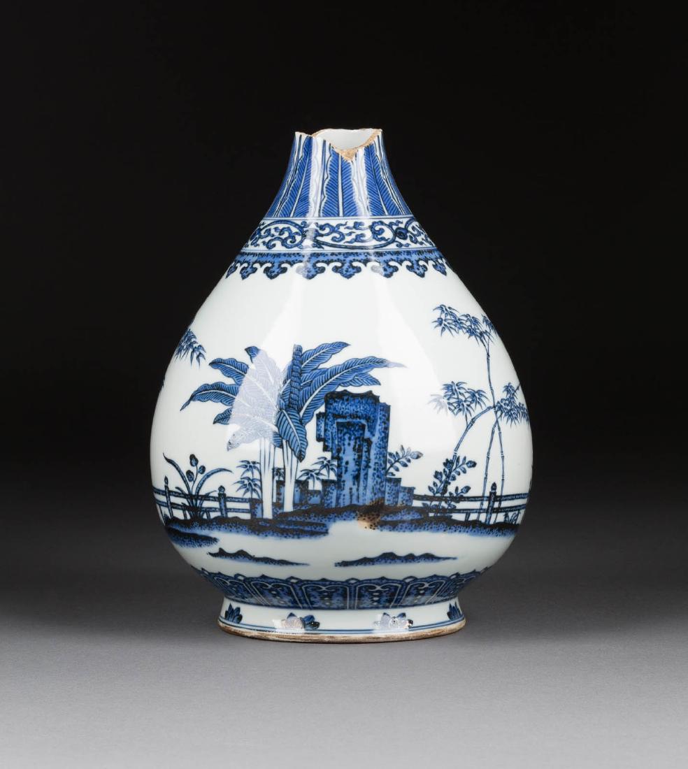 VASE MIT GARTENSZENE China, 19. Jh. Porzellan, (1 of 3)