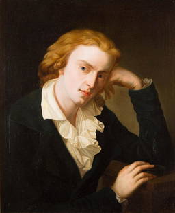 ANTON GRAFF (SCHOOL) 1736 Winterthur - 1813 Dresden: ANTON GRAFF (SCHOOL) 1736 Winterthur - 1813 Dresden PORTRAIT OF FRIEDRICH SCHILLER Oil on canvas. 73,5 cm x 60,5 cm (F. 92 cm x 79 cm). Min. damaged. Frame. ANTON GRAFF (SCHULE) 1736 Winterthur - 1813