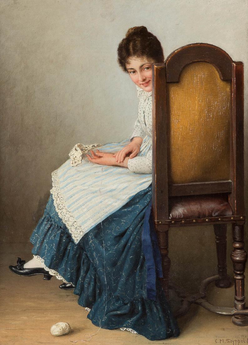 CARL MARIA SEYPPEL Düsseldorf 1847 - 1913 Young lady (1 of 2)