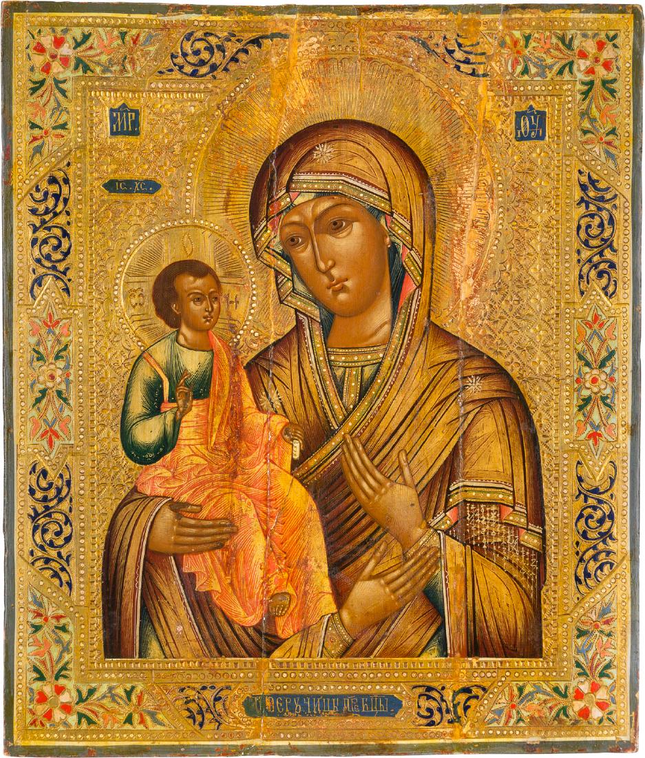 AN ICON SHOWING THE THREE-HANDED MOTHER OF GOD Russian, (1 of 1)