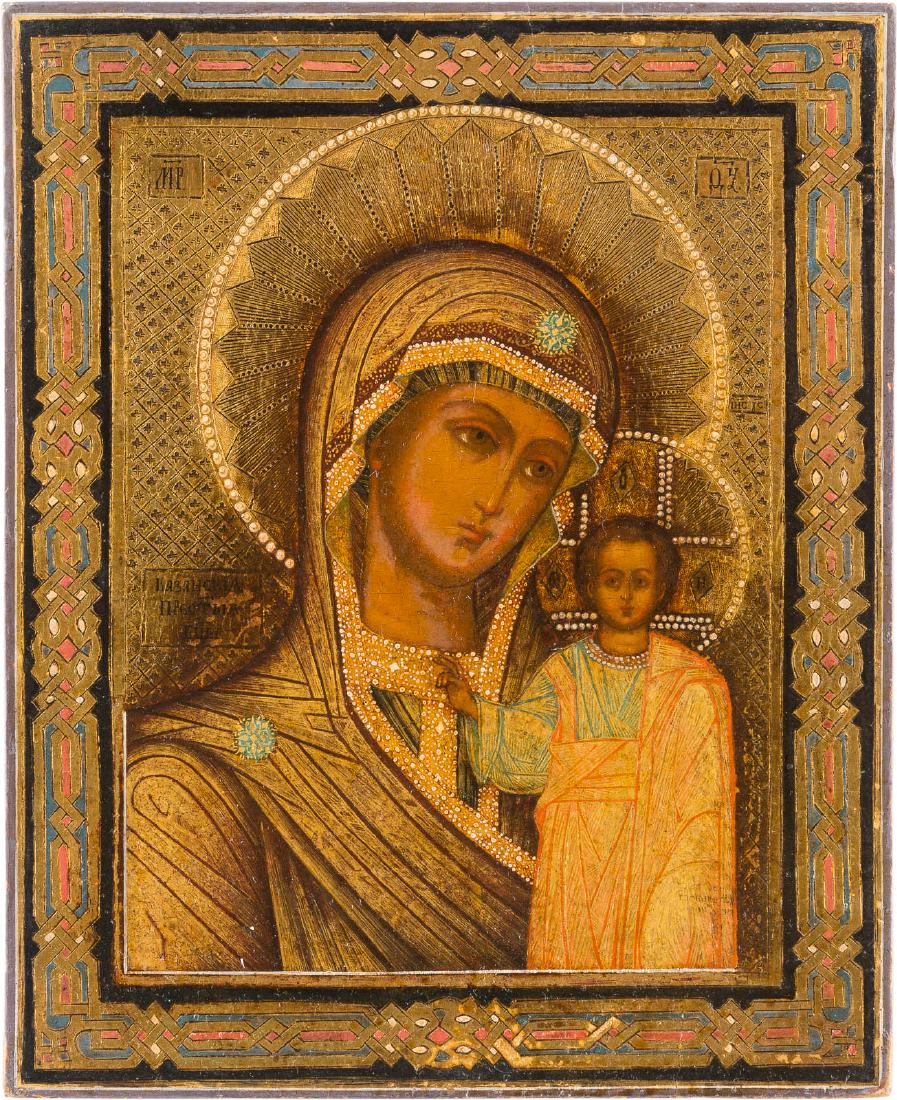 A SMALL ICON SHOWING THE KAZANSKAYA MOTHER OF GOD (1 of 1)