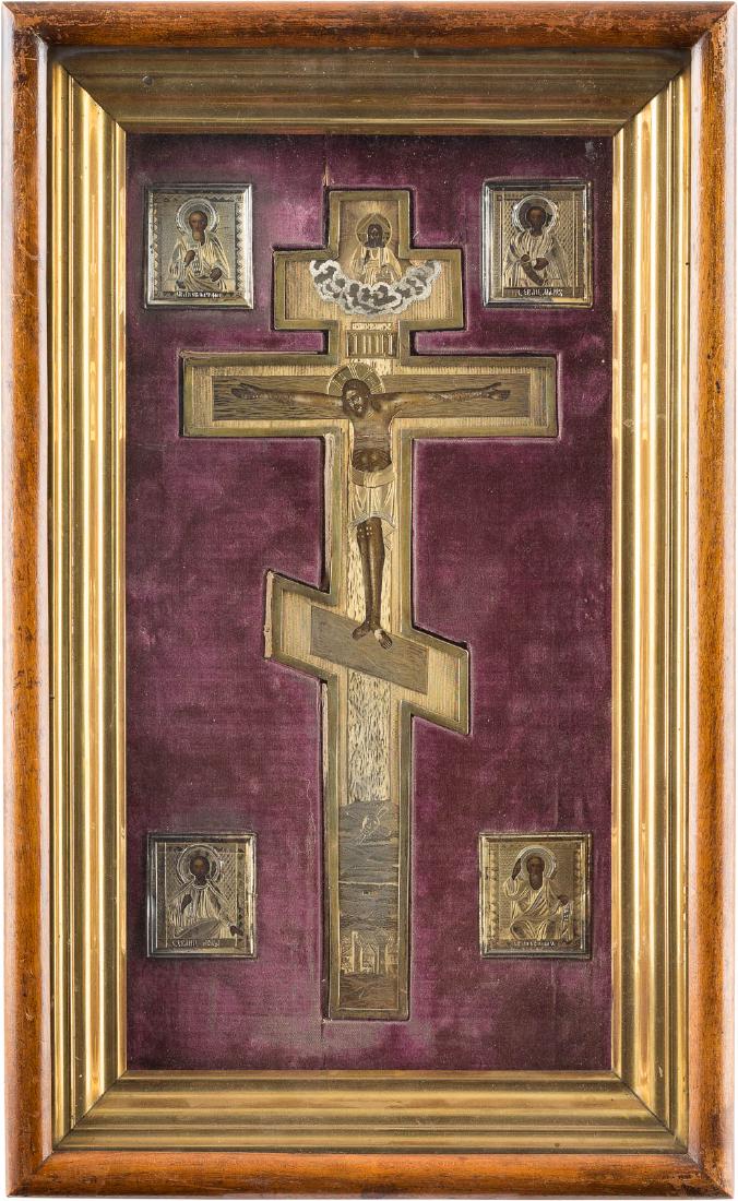 VERMEIL-SEGENSKREUZ UND VIER MINIATURIKONEN IM (1 of 1)