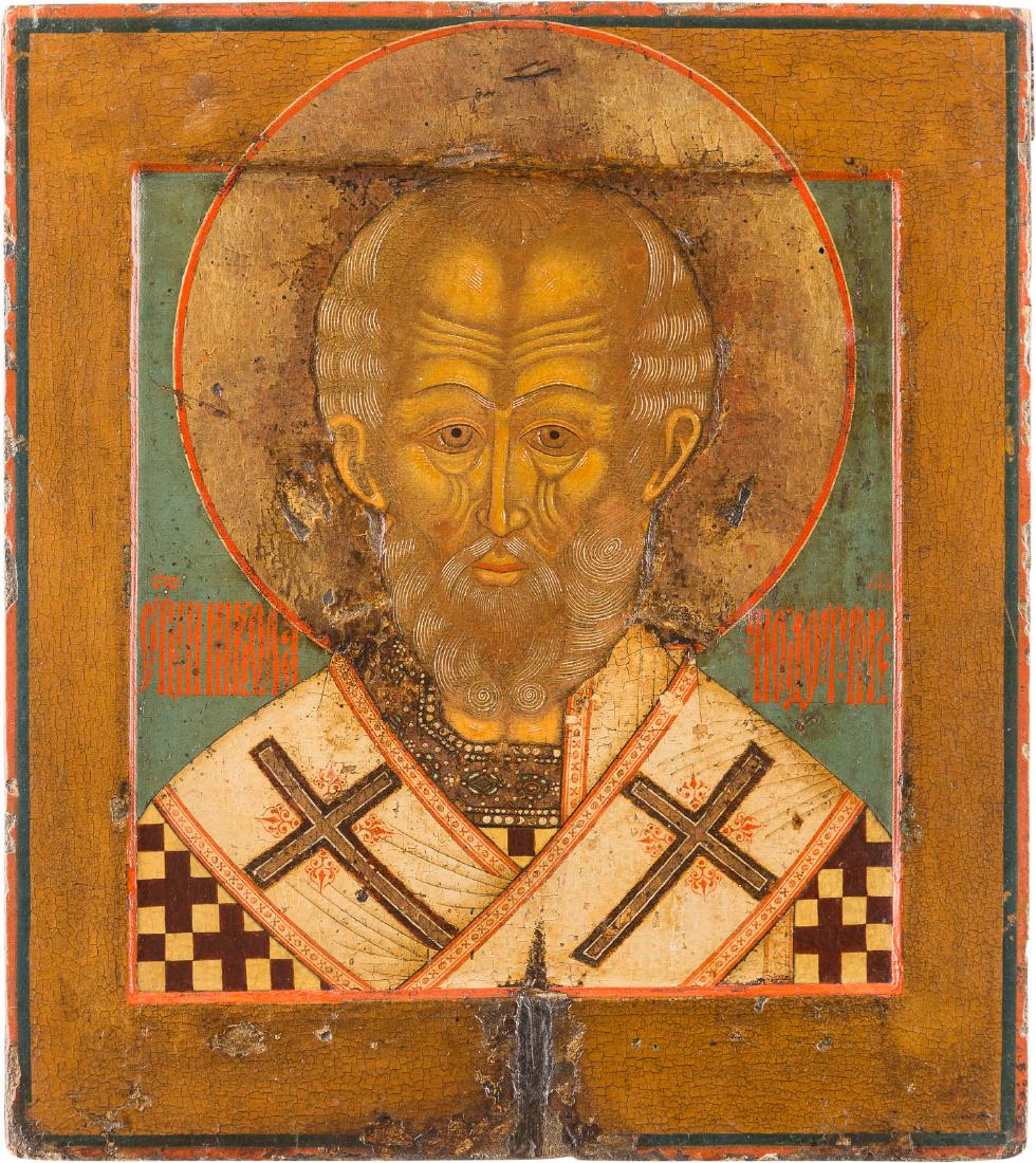 FEINE IKONE MIT DEM HEILIGEN NIKOLAUS VON MYRA (1 of 1)
