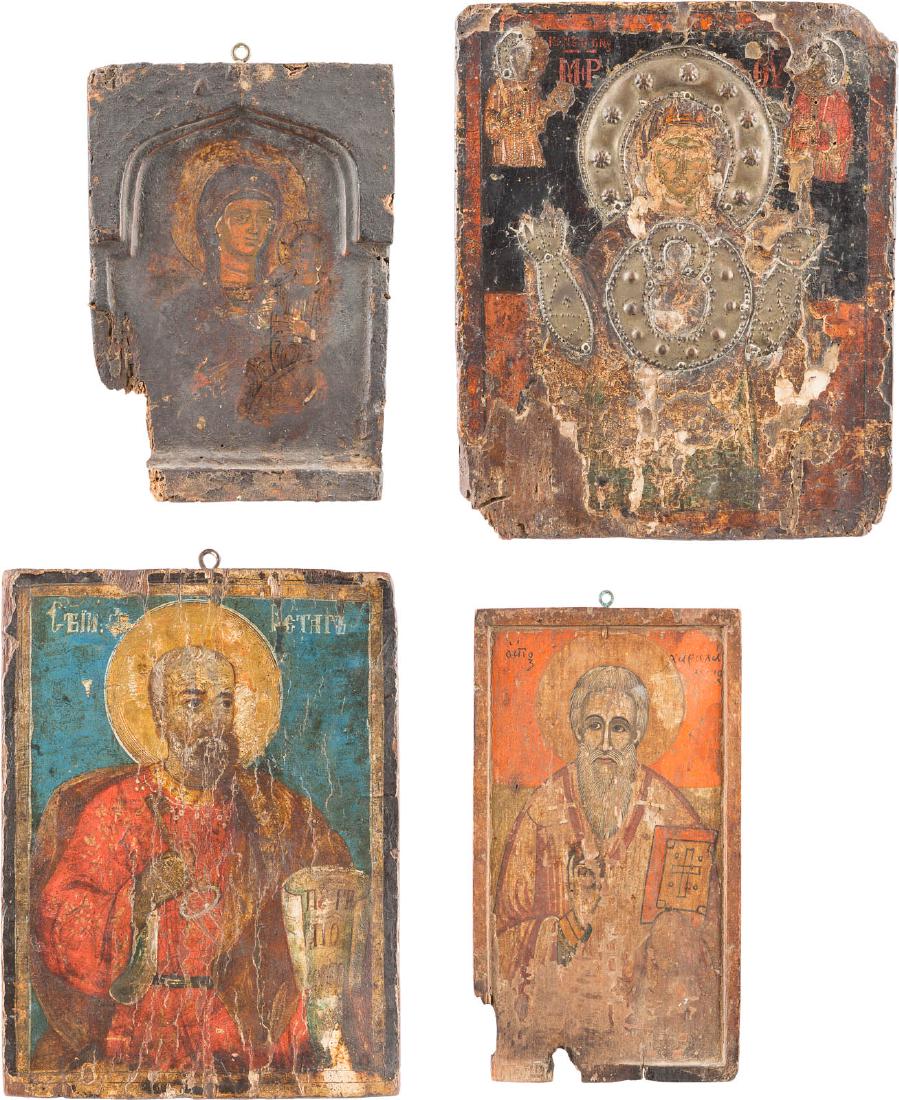 VIER IKONEN: ZWEI GNADENBILDER DER GOTTESMUTTER, (1 of 5)