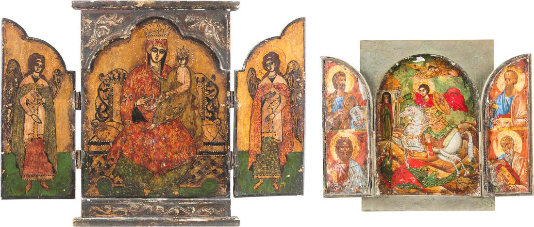 ZWEI TRIPTYCHA MIT DER GOTTESMUTTER SOWIE DEM HEILIGEN (1 of 4)