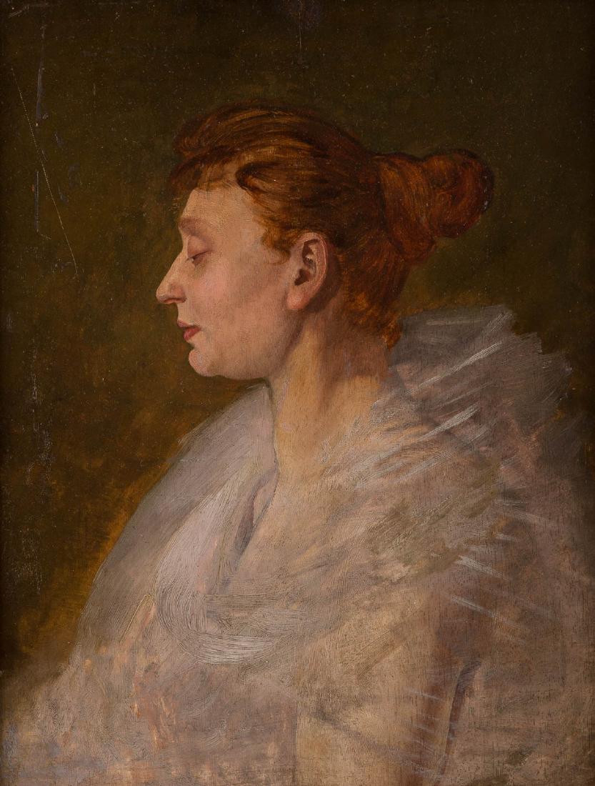 FRENCH PORTRAIT PAINTER Active c. 1900 Delicate (1 of 2)