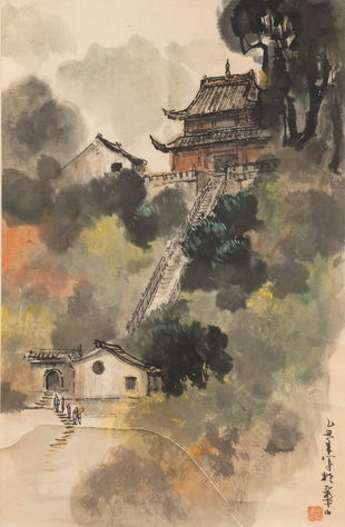 Rollbild Landschaft In Guilin China Anfang Jh Sep 12 19 Hargesheimer Kunstauktionen Dusseldorf In Germany