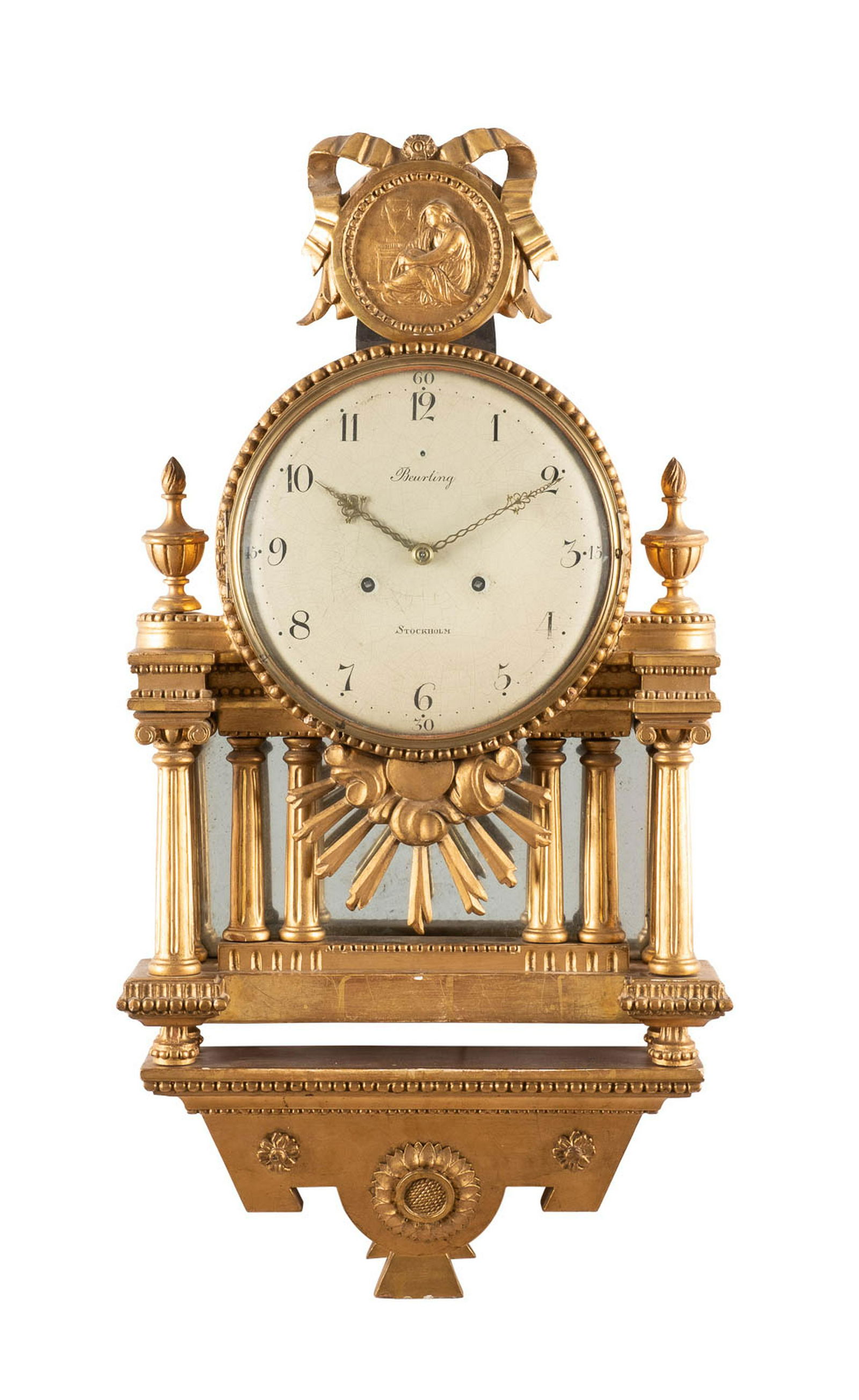 GROSSE LOUIS XVI.- CARTELUHR Schweden, Stockholm, Per (1 of 1)