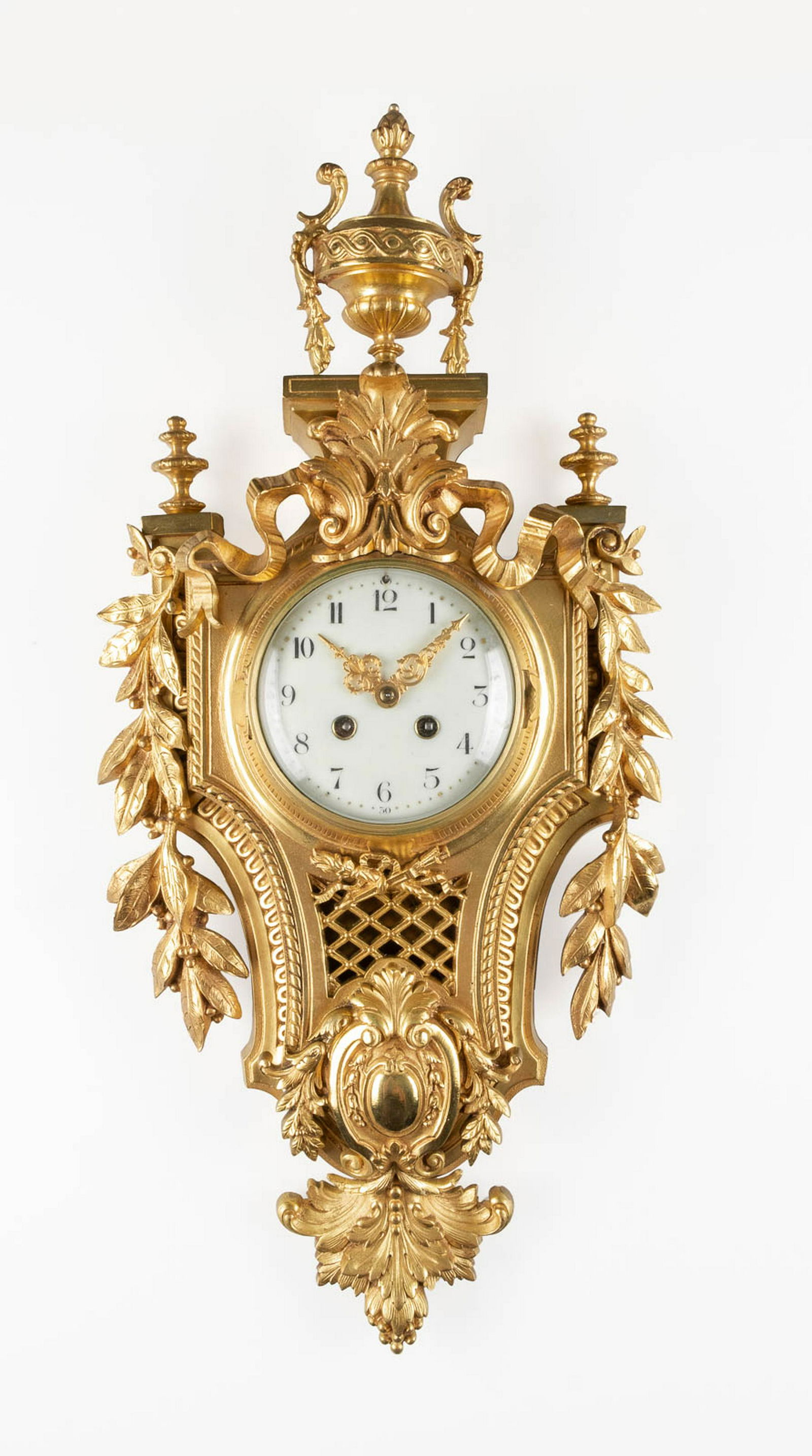 CARTELUHR Frankreich, Mitte 19. Jh. Bronze, vergoldet. (1 of 1)