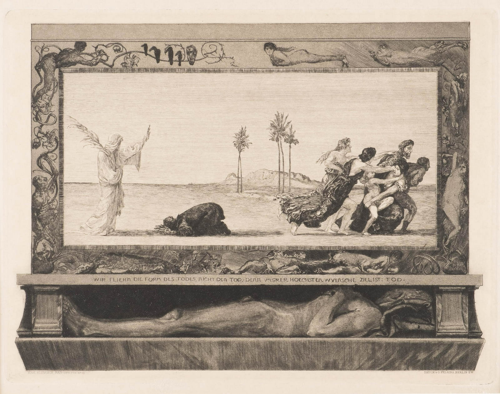 MAX KLINGER 1857 Leipzig - 1920 Großjena VOM TODE (1 of 2)