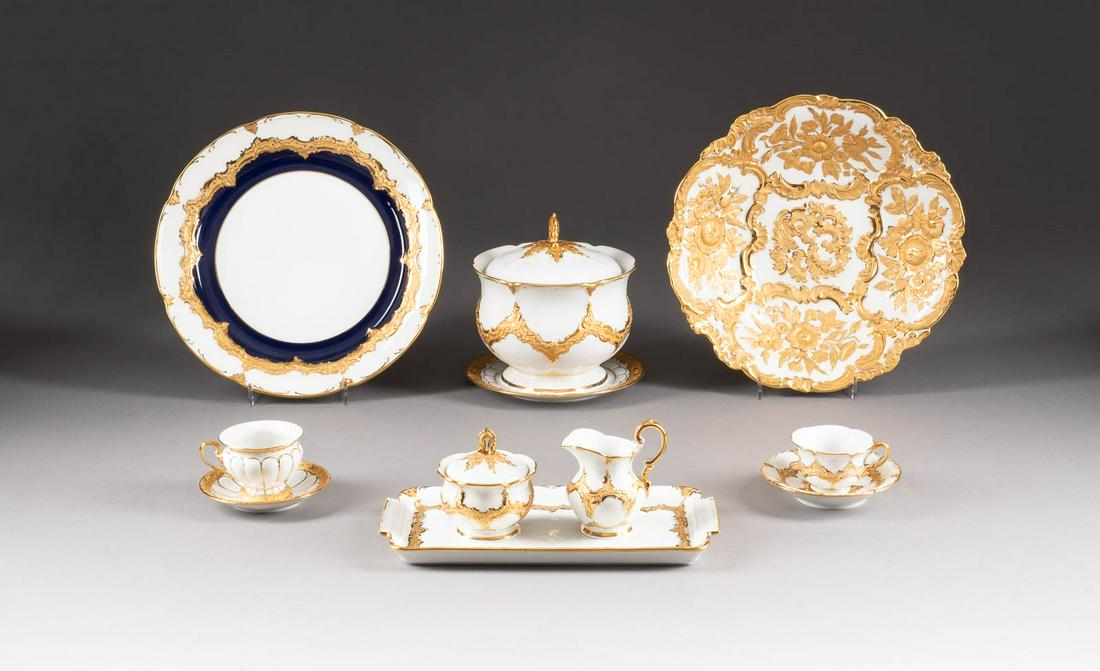ACHTTEILIGES KONVOLUT 'PRUNKDEKOR' Deutsch, Meissen, (1 of 1)
