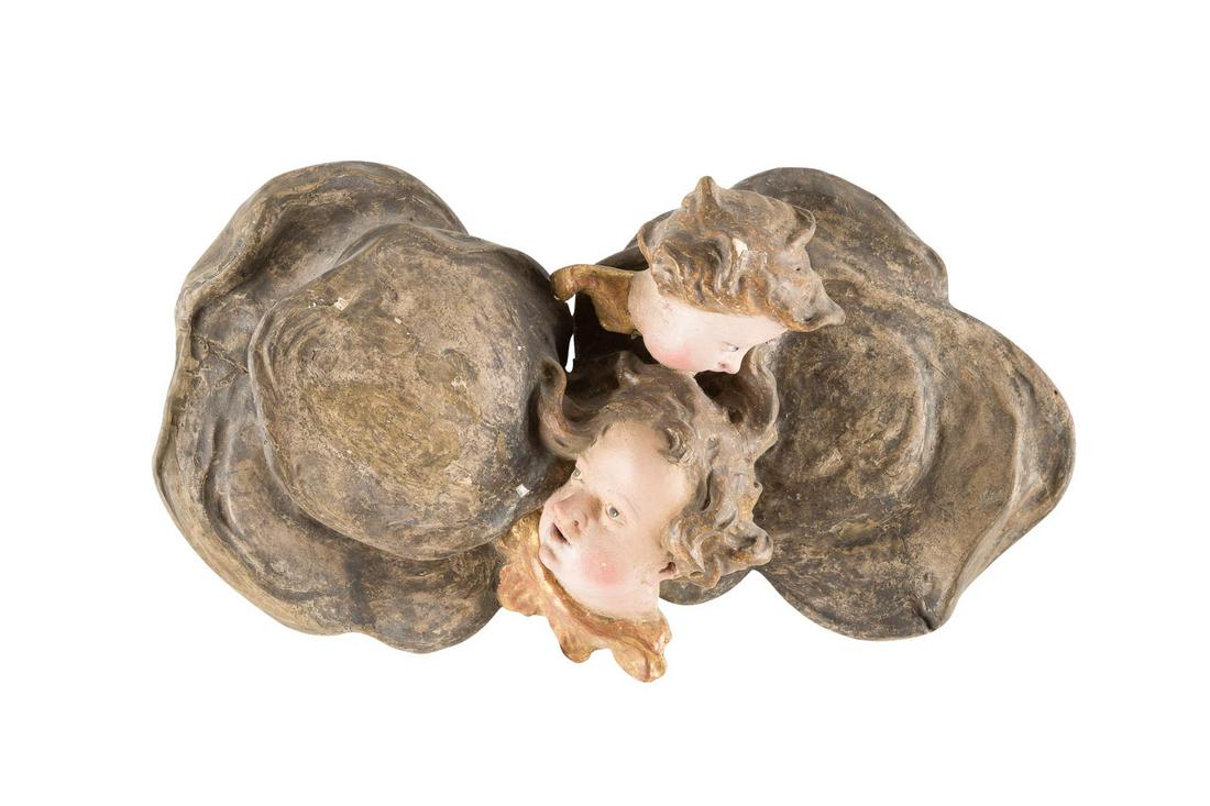 SUPRAPORTE MIT ZWEI GEFLÜGELTEN PUTTOKÖPFEN (1 of 1)