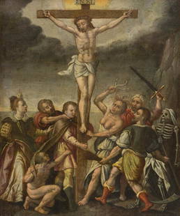 FRANS FRANCKEN THE YOUNGER (ATTR.) 1581 Antwerp - 1642: FRANS FRANCKEN THE YOUNGER (ATTR.) 1581 Antwerp - 1642 Ibid VIRTUS CHRISTIANA - THE CHRISTIAN HERO OF VIRTUE Oil on copper plate. 14 x 12 cm (F. 20,5 x 23 cm). Monogrammed 'F.F.' lower right on the sc