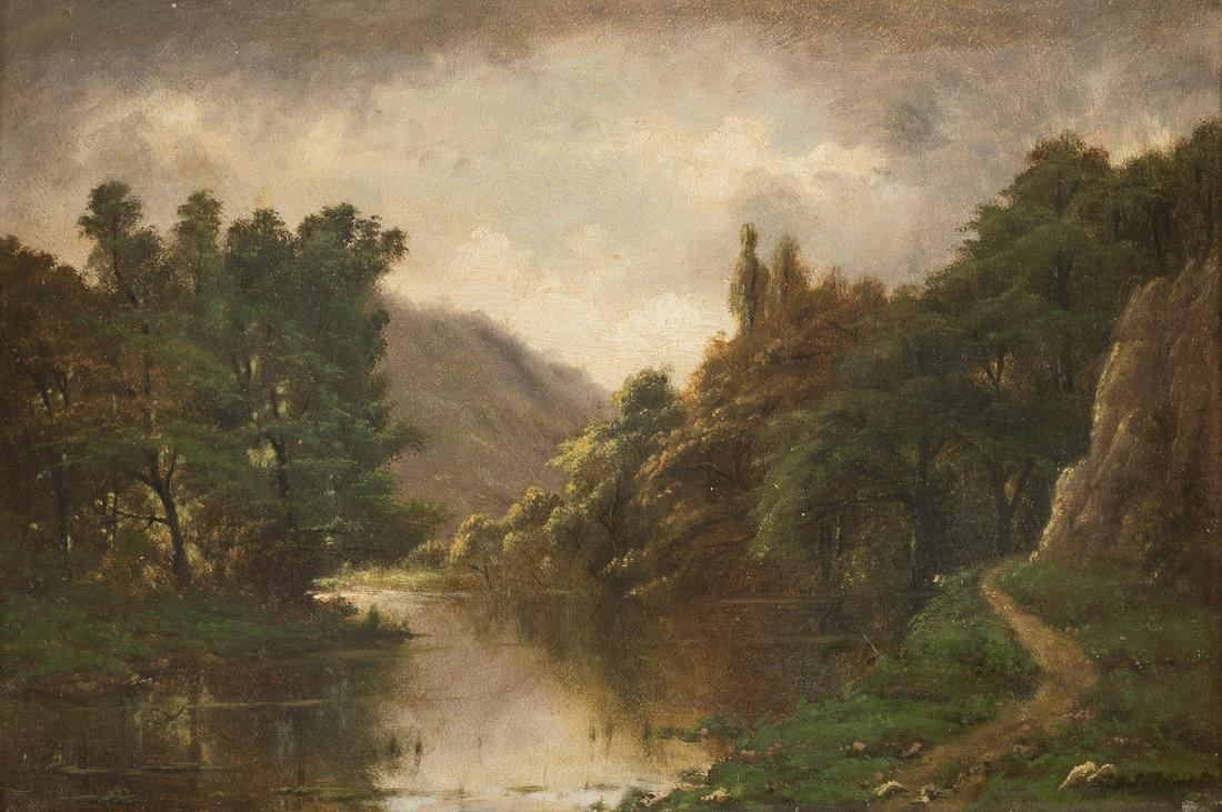 ALEXANDRE CALAME (CIRCLE) 1810 Vevey - 1864 Menton (1 of 2)