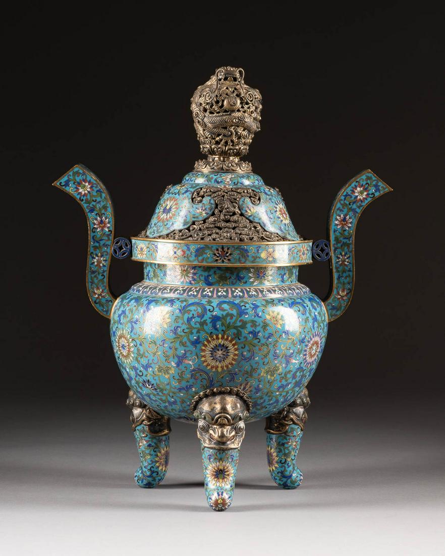 FEINES CLOISONNÉ-RÄUCHERGEFÄß IN (1 of 1)