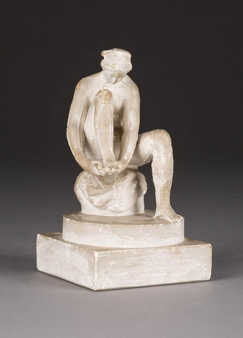 BARTHÉLEMY PRIEUR 1540 Berzieux - 1611 Paris: BARTHÉLEMY PRIEUR 1540 Berzieux - 1611 Paris (nach) 'Badende Frau' Berlin, Gipsformerei der Königlichen Museen, um 1897 Gips. H. 15 cm. Unterseitig mit der Herstellerplakette. Über eine