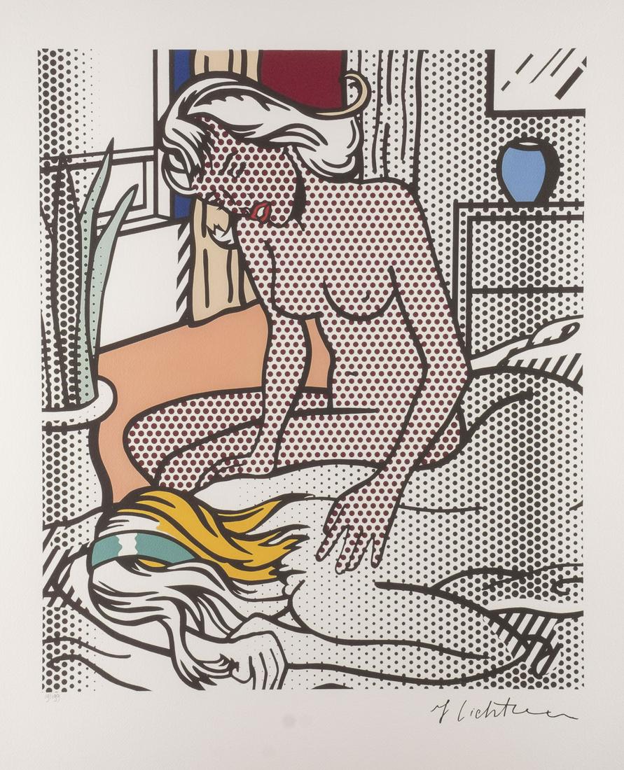 OHNE TITEL (ROOMMATES): ROY LICHTENSTEIN (NACH)1923 New York - 1997 ebendaOHNE TITEL (ROOMMATES) Farblithografie auf Arches. BM 71 x 57 cm, DM 55 x 46,5 cm (R. 83 x 69 cm). Unten rechts im Stein bezeichnet 'R. L