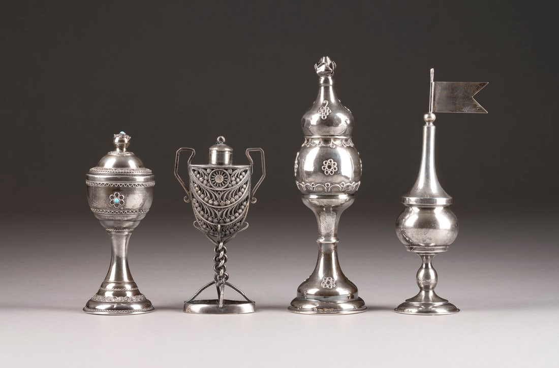 VIER BESAMIMTUERMCHEN  U. a. Israel, 20. Jh. / Deutsch, 19. (1 of 1)