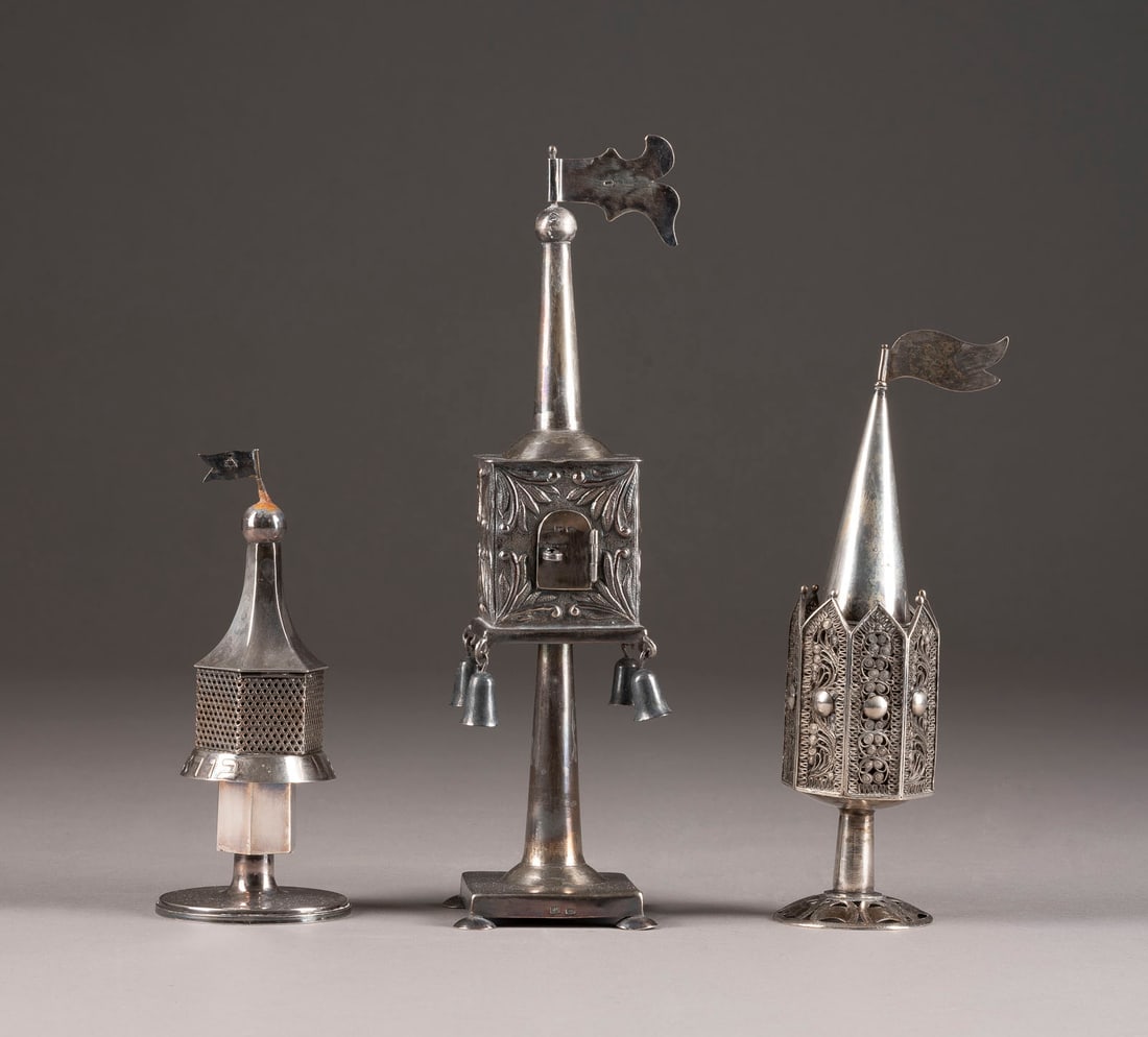 DREI JUDAIKA BESAMIMTUERMCHEN  U. a. Israel, 2. H. 20. Jh. (1 of 1)