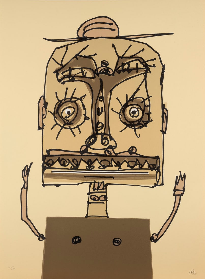 ANTONIO SAURA - 'LA INFANTA' (1996): ANTONIO SAURA 1930 Huesca - 1998 Cuenca 'LA INFANTA' (1996) Colour lithograph, zinc print on yellowish Arches, with watermark. Sheet size 60 x 45 cm. Signed in pencil lower right, numbered 'VII/XV' lo