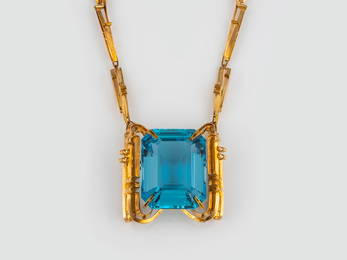HOCHBEDEUTENDES SANTA MARIA AQUAMARIN COLLIER VON THEODOR WENDE AUS DER SAMMLUNG FRITZ NIESCHER