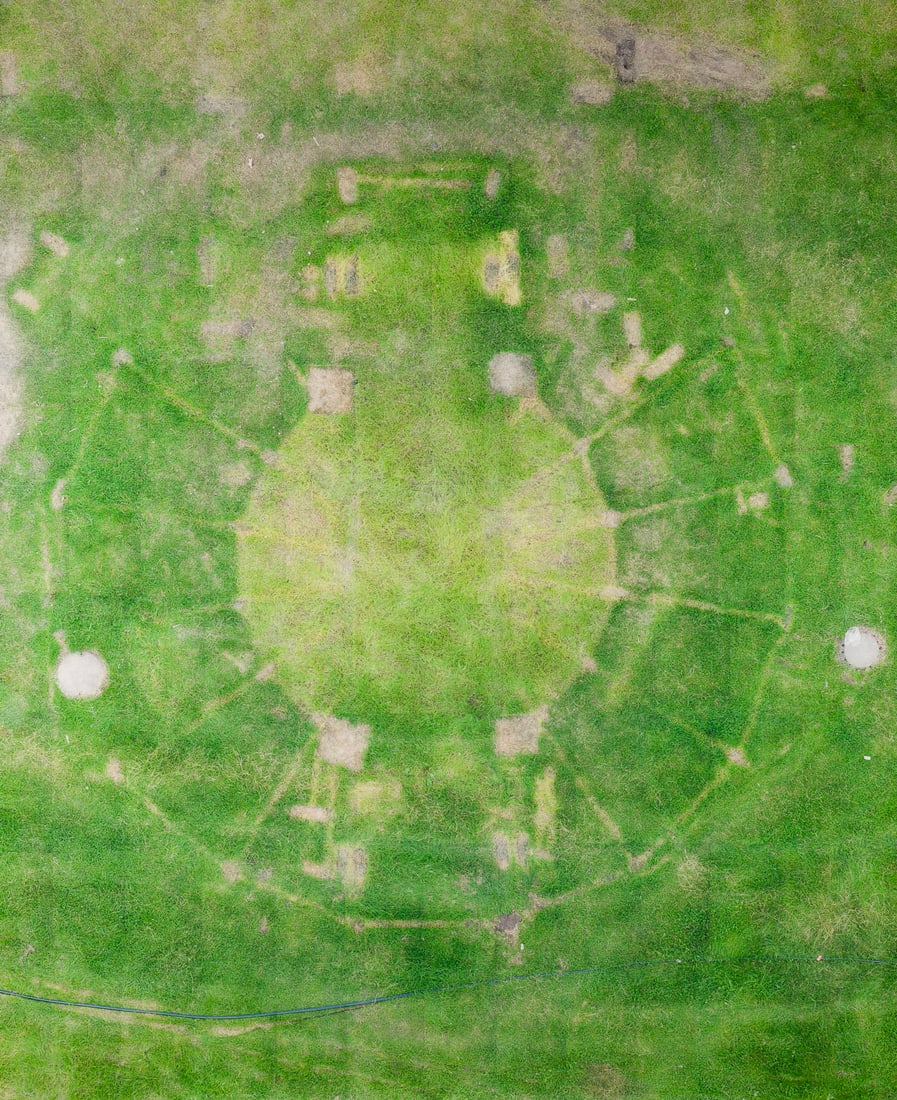 ANDREAS GEFELLER – 'RASEN 1' (2002): ANDREAS GEFELLER1970 Duesseldorf - lives and works in Duesseldorf 'RASEN 1' (2002) Chromogenic print on plastic board, face-mounted on plexiglass. 151,6 x 125 cm. Verso: signed, titled, dated and insc