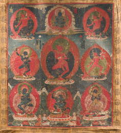 EIN THANGKA MIT DER DARSTELLUNG VON VAJRAVARAHI